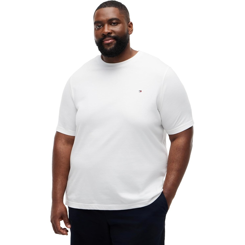 image:imageTommy Hilfiger Mens Short Sleeve Cotton Crewneck TShirts in Regular FitWhite