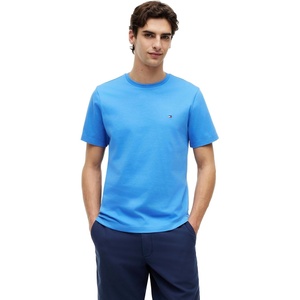 Tommy Hilfiger Men’s Short Sleeve Cotton Crewneck T-Shirts in Regular Fit(Blue Spell)