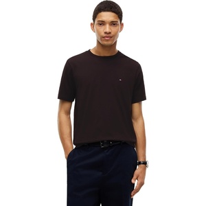 Tommy Hilfiger Men’s Short Sleeve Cotton Crewneck T-Shirts in Regular Fit(Chocolate)