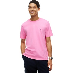 Tommy Hilfiger Men’s Short Sleeve Cotton Crewneck T-Shirts in Regular Fit(Synthetic Blush)