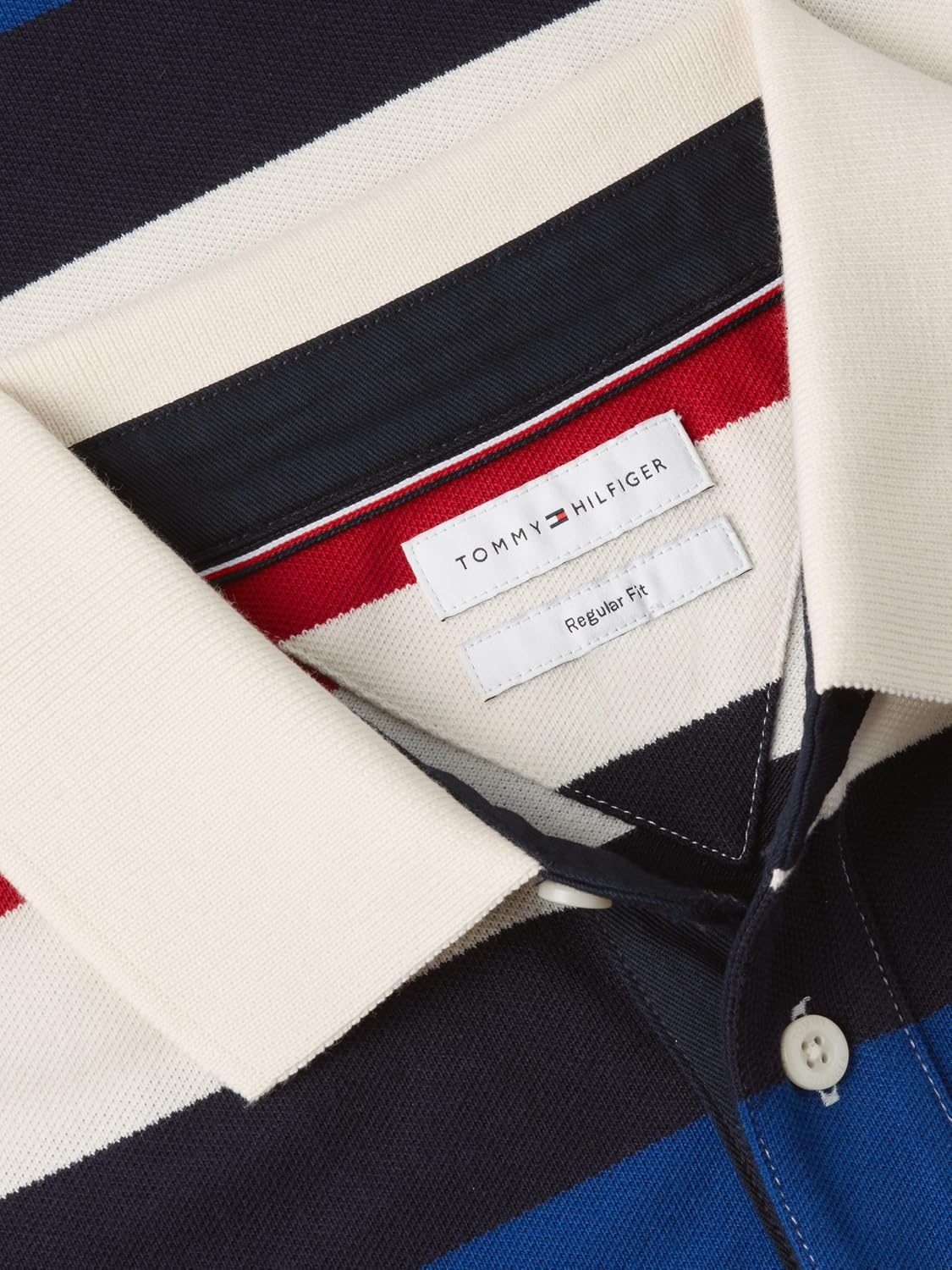 image:imageTommy Hilfiger Mens Casual Cotton Rugby Polo Shirt with StretchMedium Red Multi