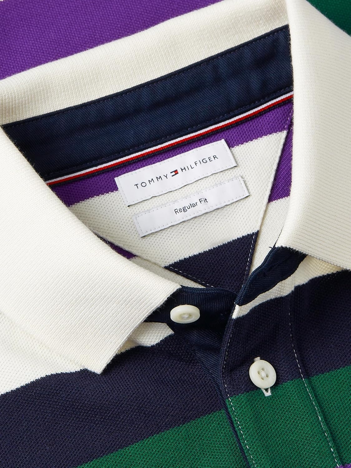 image:imageTommy Hilfiger Mens Casual Cotton Rugby Polo Shirt with StretchTuscan Grape Multi