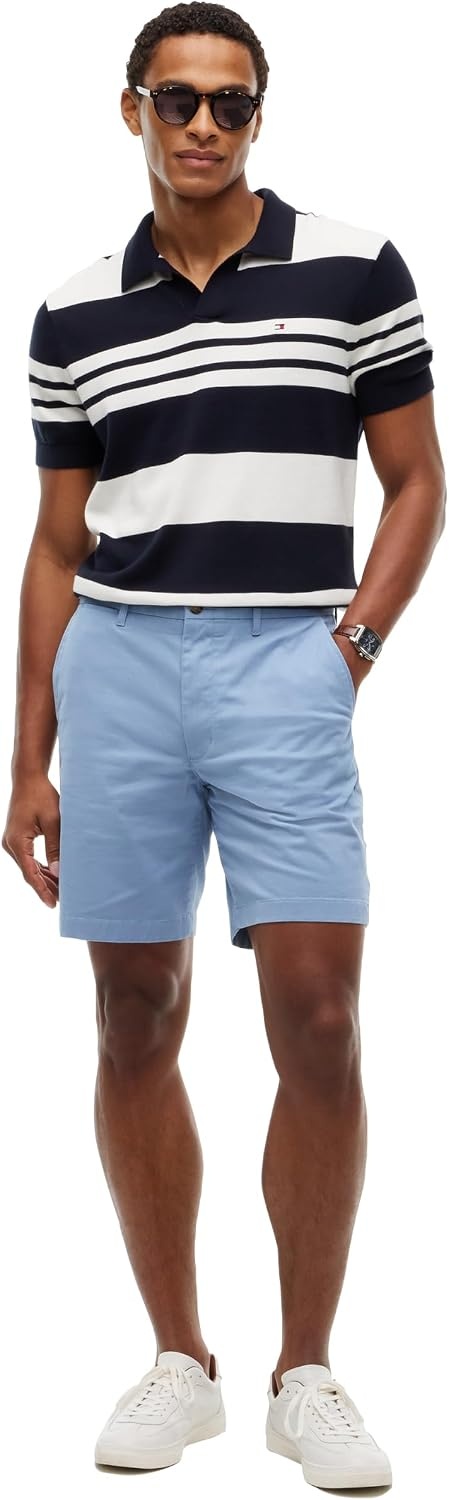 image:imageTommy Hilfiger Mens Casual Cotton Shorts 8 Inch with StretchBrisk Blue