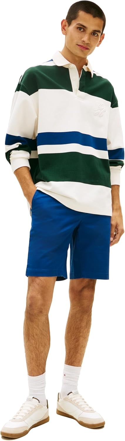 image:imageTommy Hilfiger Mens Casual Cotton Shorts 95 Inch with Stretch Also Available in Big and TallBlue Jean