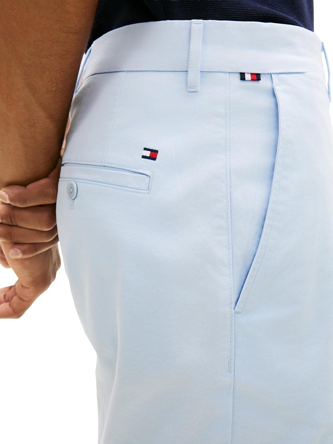 image:imageTommy Hilfiger Mens Casual Cotton Shorts 95 Inch with Stretch Also Available in Big and TallBreezy Blue