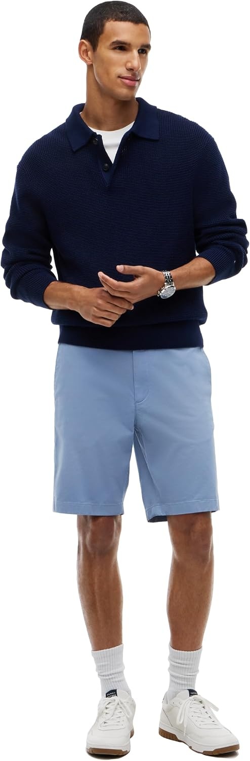 image:imageTommy Hilfiger Mens Casual Cotton Shorts 95 Inch with Stretch Also Available in Big and TallBrisk Blue