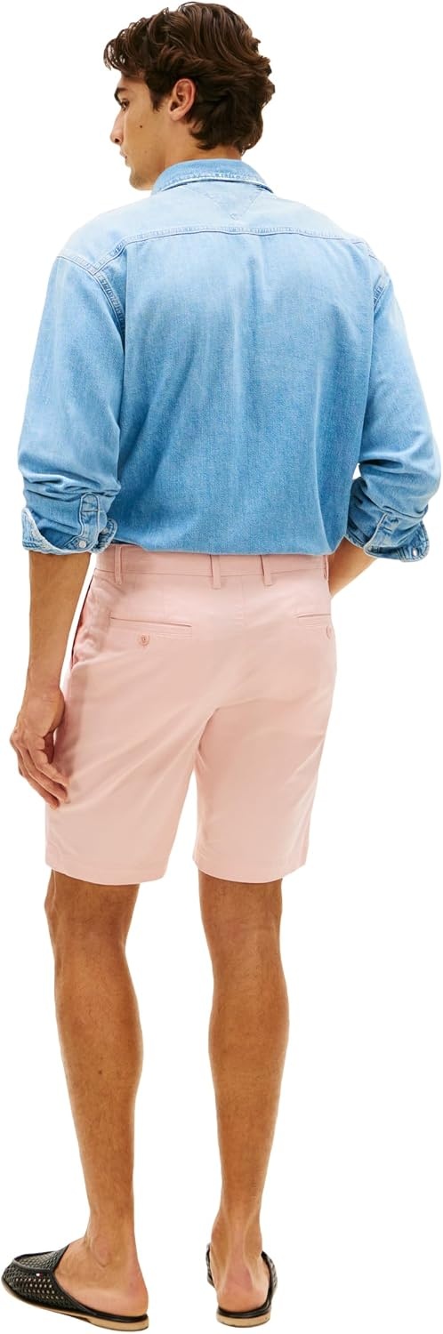 image:imageTommy Hilfiger Mens Casual Cotton Shorts 95 Inch with Stretch Also Available in Big and TallDelicate Petal