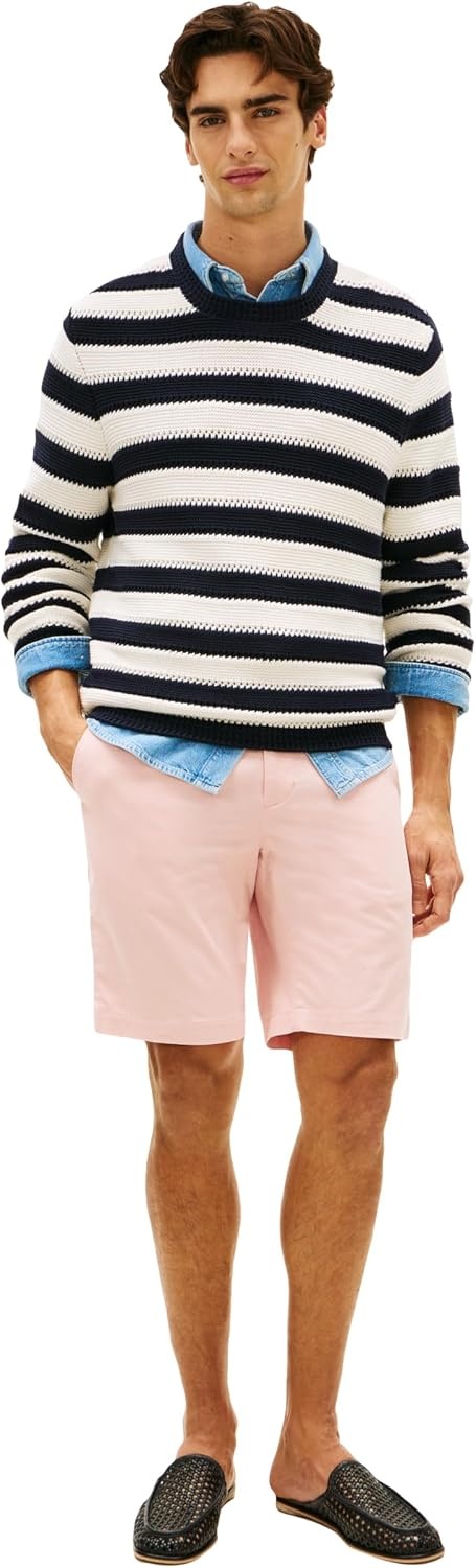 image:imageTommy Hilfiger Mens Casual Cotton Shorts 95 Inch with Stretch Also Available in Big and TallDelicate Petal