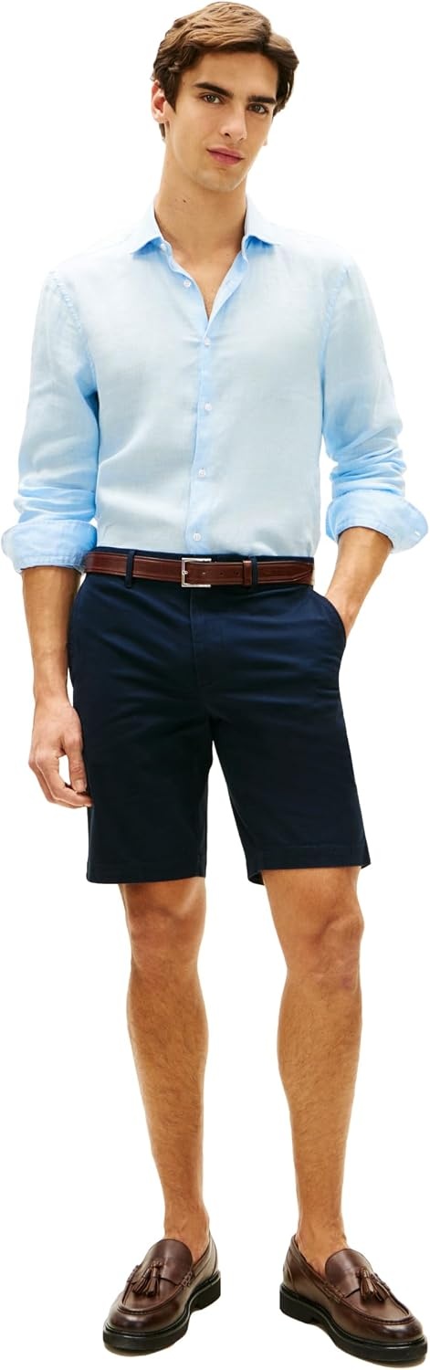 image:imageTommy Hilfiger Mens Casual Cotton Shorts 95 Inch with Stretch Also Available in Big and TallDesert Sky
