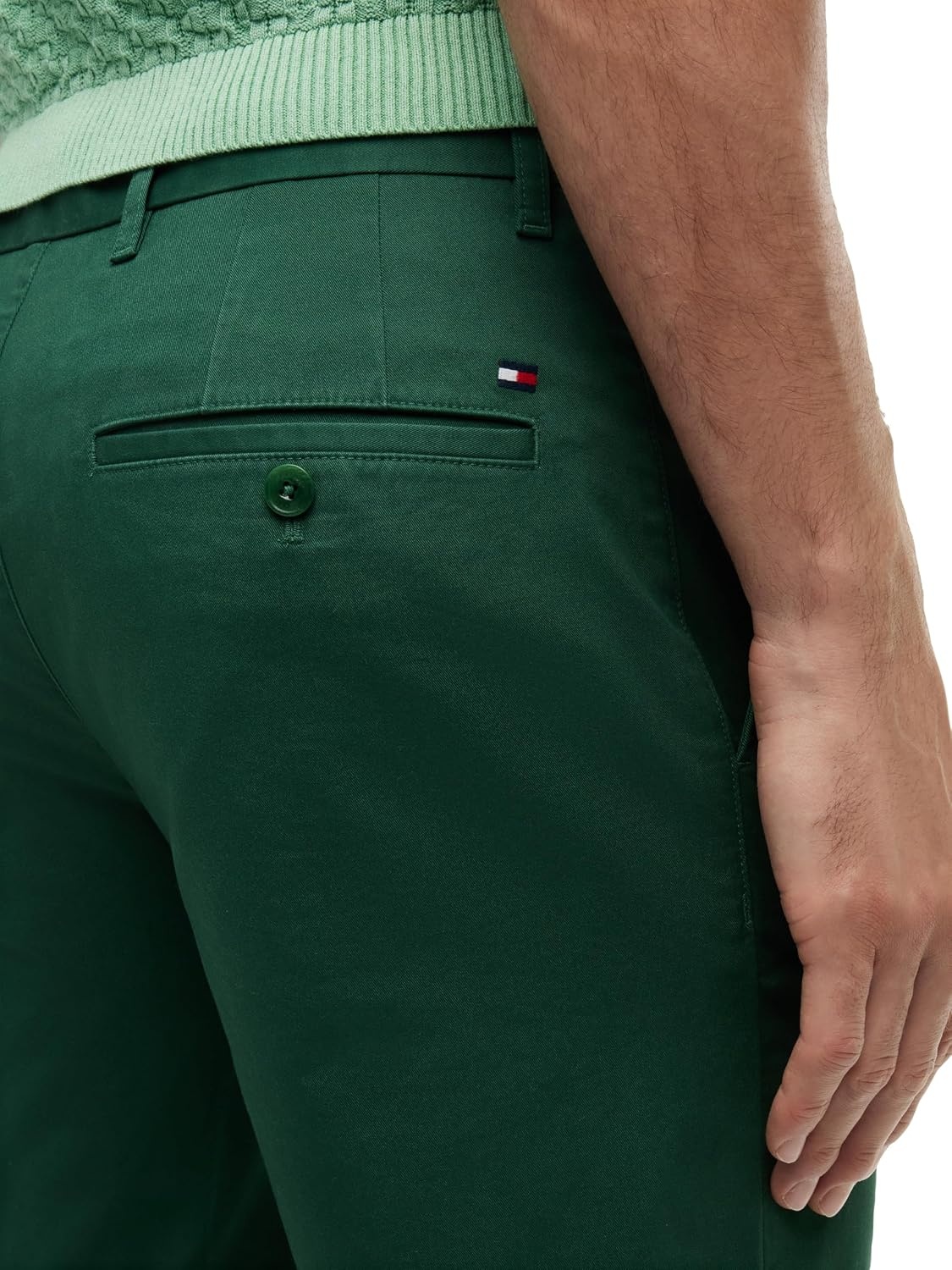 image:imageTommy Hilfiger Mens Casual Cotton Shorts 95 Inch with Stretch Also Available in Big and TallStreet Green