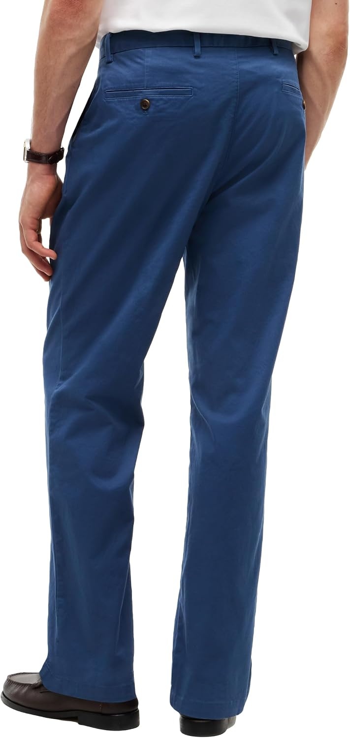 image:imageTommy Hilfiger Mens Causal Cotton Chino Pants with Stretch in Straight FitAegean Sea