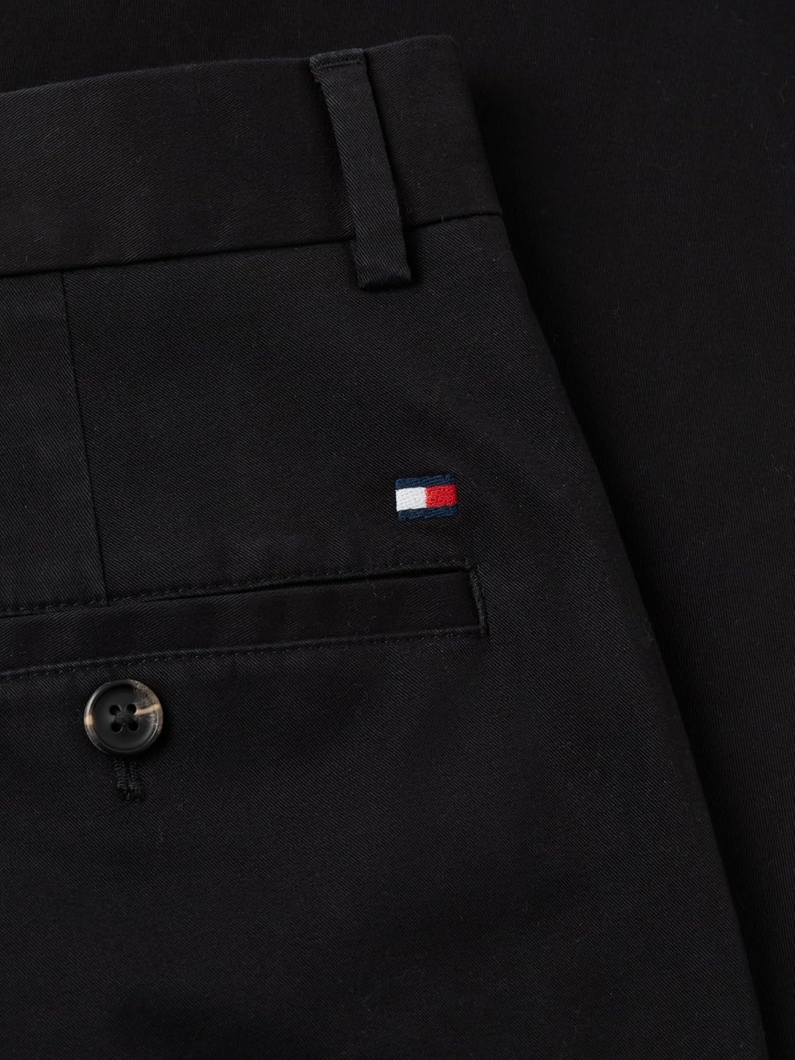 image:imageTommy Hilfiger Mens Causal Cotton Chino Pants with Stretch in Straight FitBlack