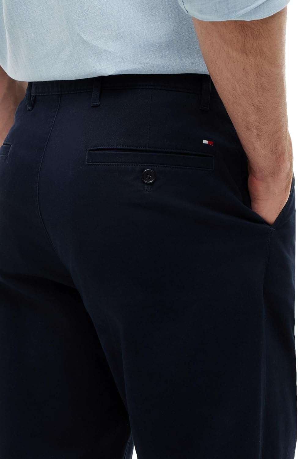 image:imageTommy Hilfiger Mens Causal Cotton Chino Pants with Stretch in Straight FitDesert Sky