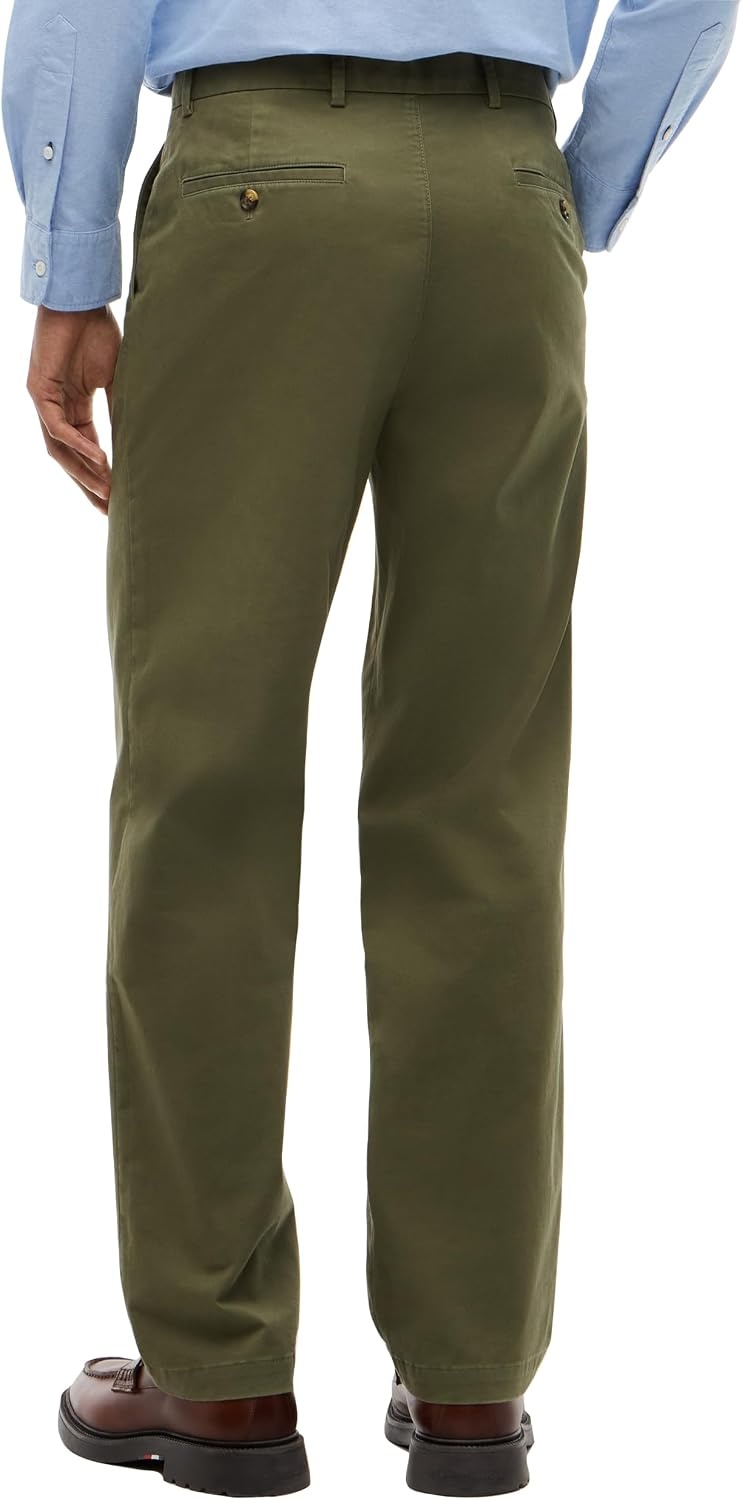image:imageTommy Hilfiger Mens Causal Cotton Chino Pants with Stretch in Straight FitGhost Fern