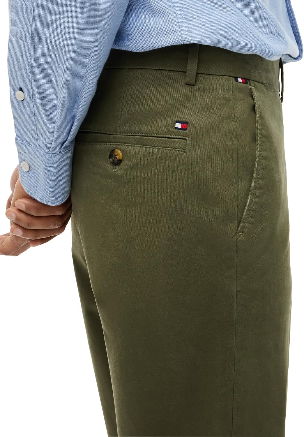 image:imageTommy Hilfiger Mens Causal Cotton Chino Pants with Stretch in Straight FitGhost Fern