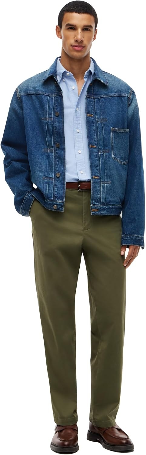 image:imageTommy Hilfiger Mens Causal Cotton Chino Pants with Stretch in Straight FitGhost Fern