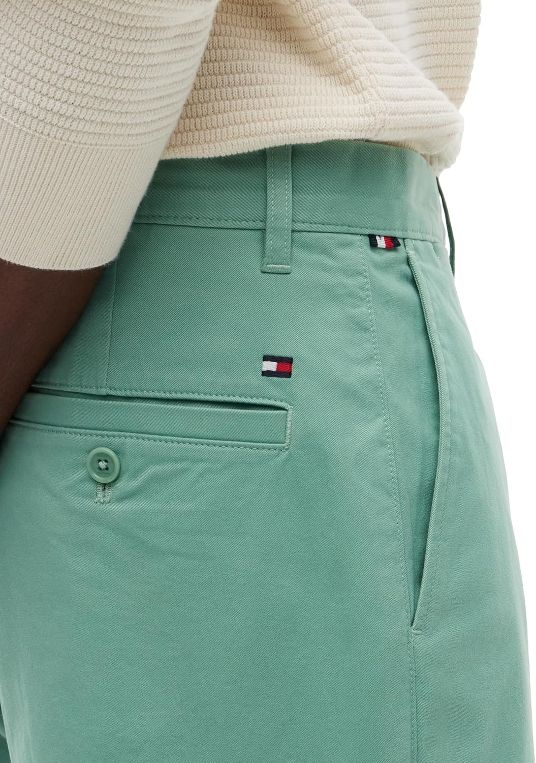 image:imageTommy Hilfiger Mens Causal Cotton Chino Pants with Stretch in Straight FitNordic Spruce