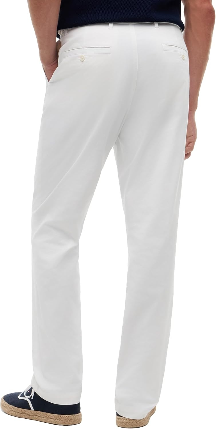image:imageTommy Hilfiger Mens Causal Cotton Chino Pants with Stretch in Straight FitOptic White