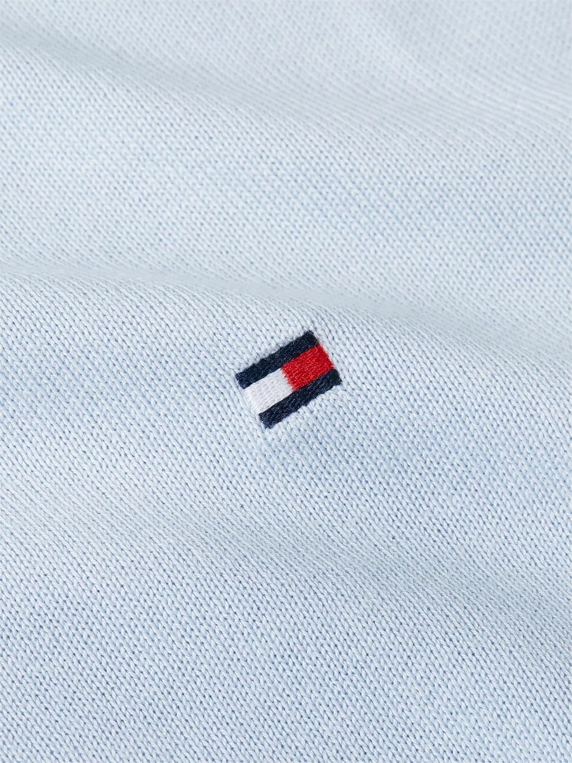 image:imageTommy Hilfiger Mens Cotton Solid Crewneck Sweater Lightweight Pullover Also Available in Big amp TallBreezy Blue