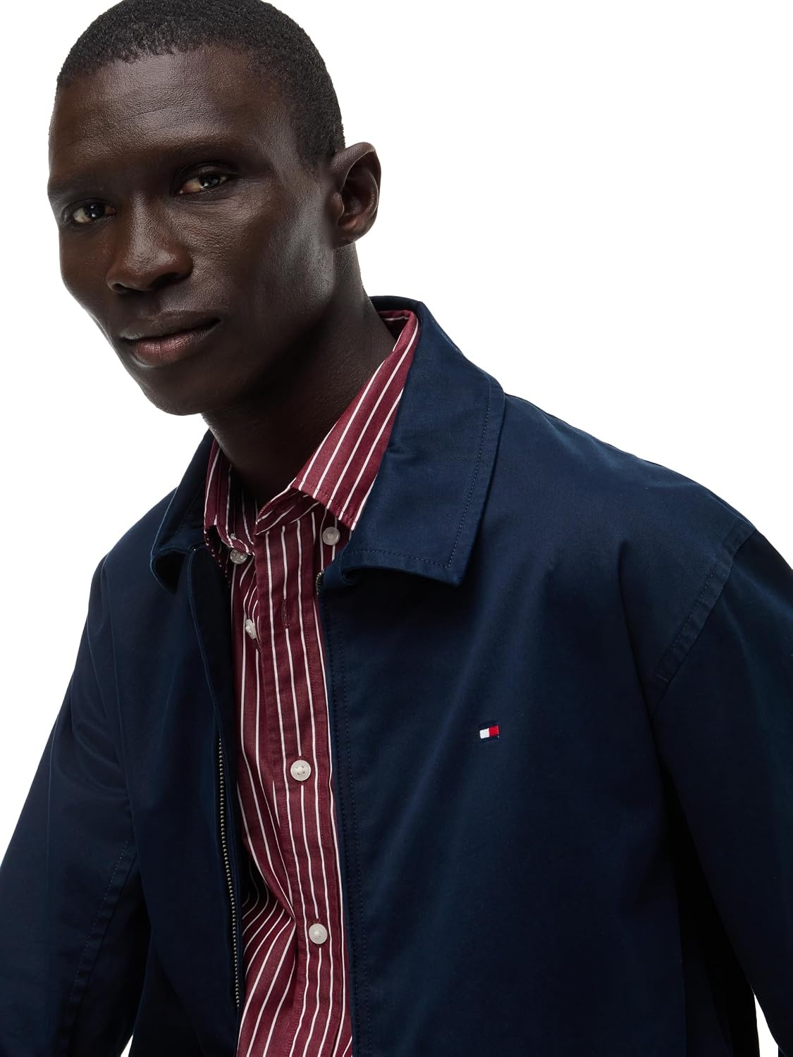 image:imageTommy Hilfiger Mens Lightweight Cotton Bomber JacketNavy Blue