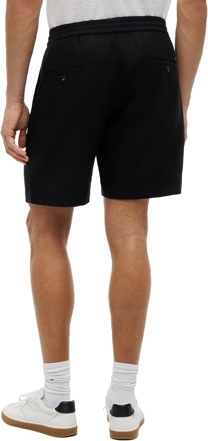 image:imageTommy Hilfiger Mens Lightweight Linen Shorts 8 Inch in Regular FitBlack
