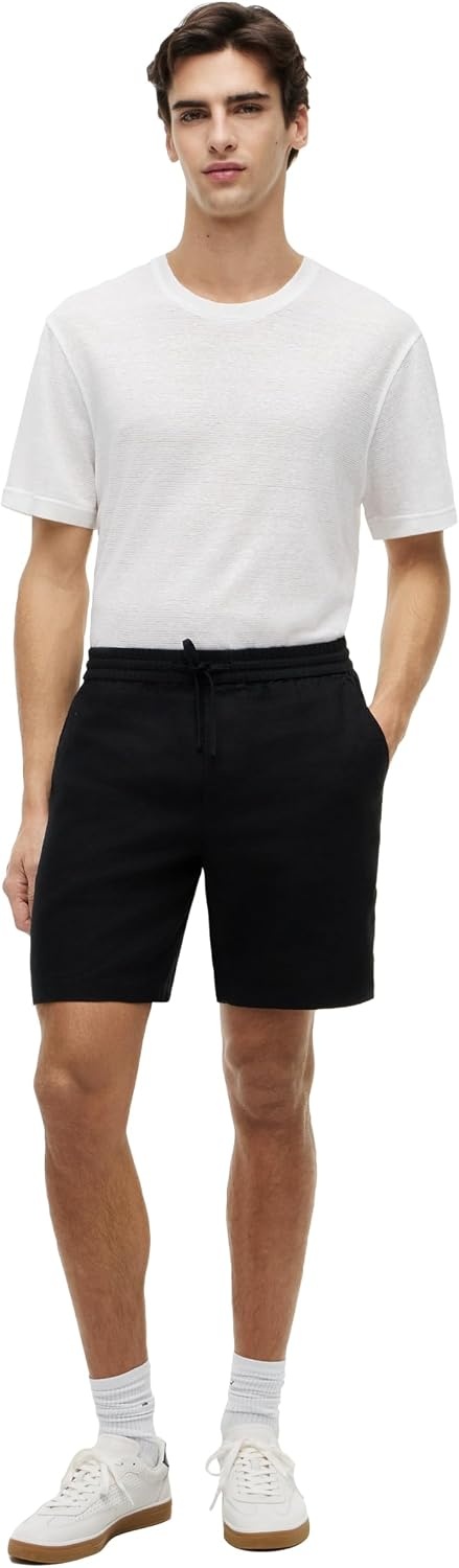 image:imageTommy Hilfiger Mens Lightweight Linen Shorts 8 Inch in Regular FitBlack