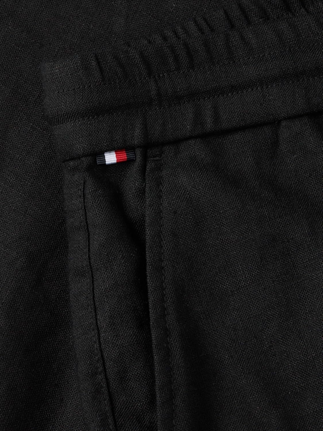 image:imageTommy Hilfiger Mens Lightweight Linen Shorts 8 Inch in Regular FitBlack