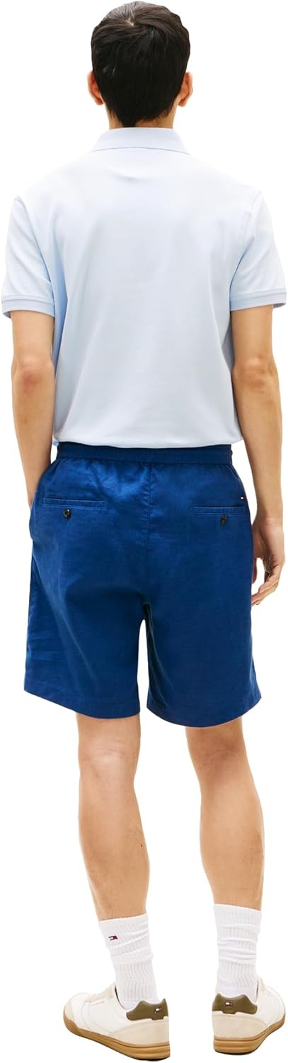 image:imageTommy Hilfiger Mens Lightweight Linen Shorts 8 Inch in Regular FitBlue Jean