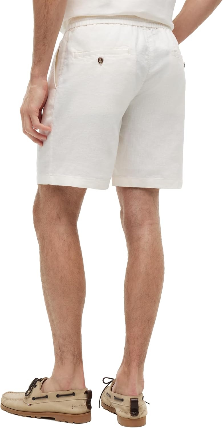 image:imageTommy Hilfiger Mens Lightweight Linen Shorts 8 Inch in Regular FitIvory Petal