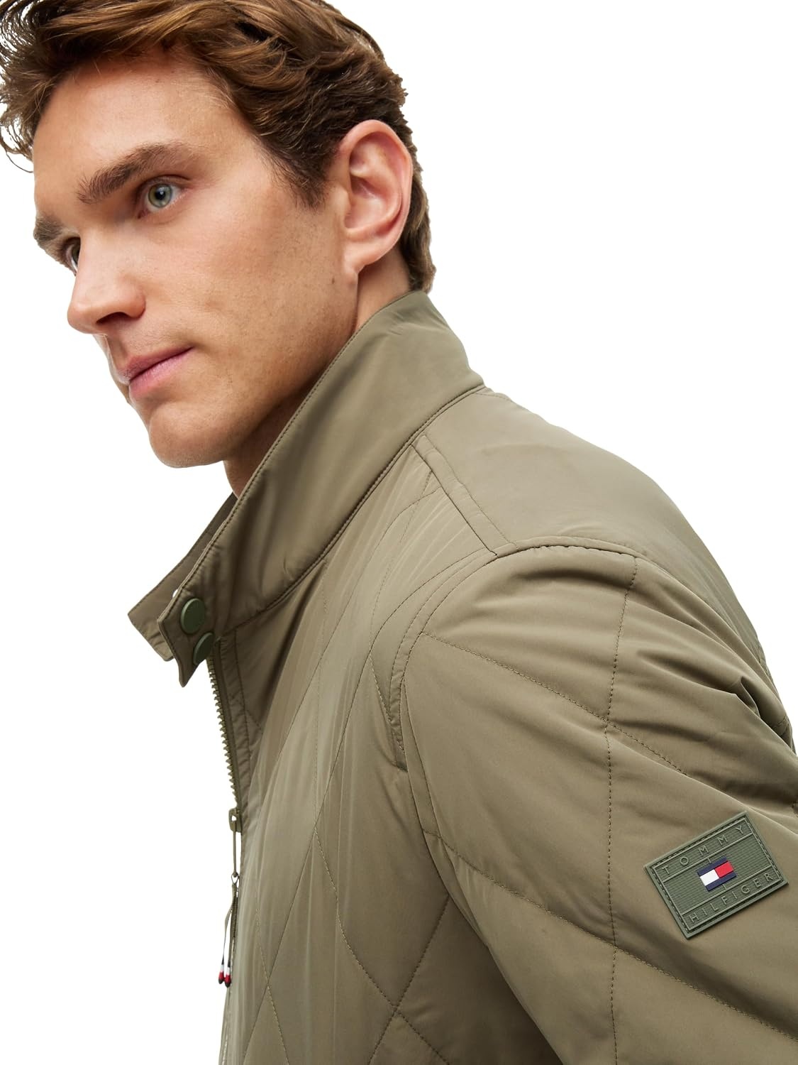 image:imageTommy Hilfiger Mens Lightweight Quilted Jacket Mens Packable JacketsGhost Fern