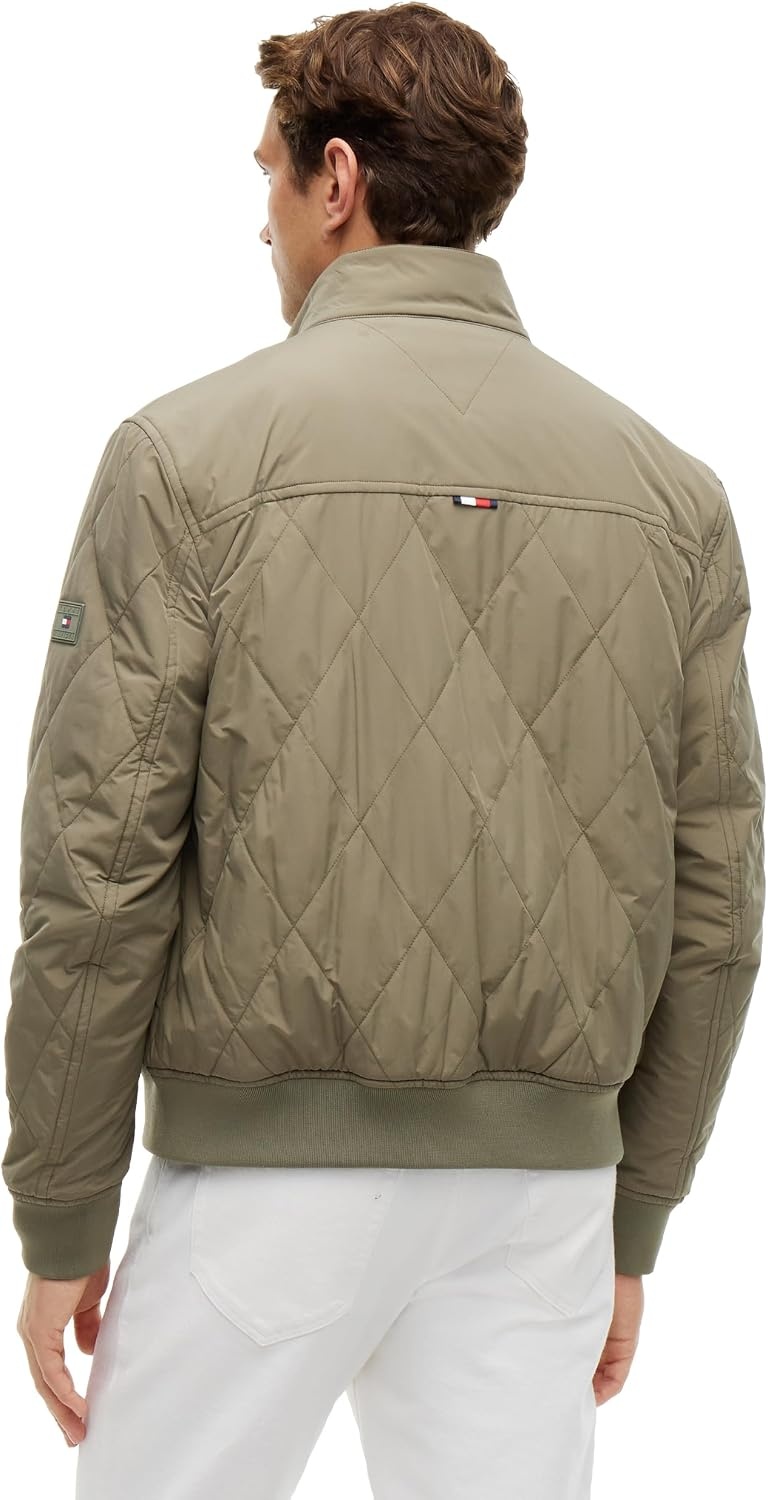 image:imageTommy Hilfiger Mens Lightweight Quilted Jacket Mens Packable JacketsGhost Fern