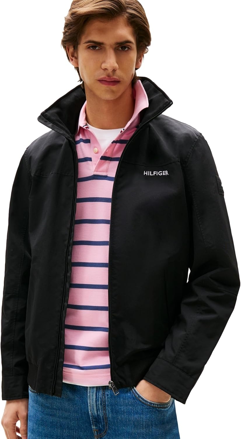 image:imageTommy Hilfiger Mens Lightweight Waterproof Regatta Bomber JacketBlack