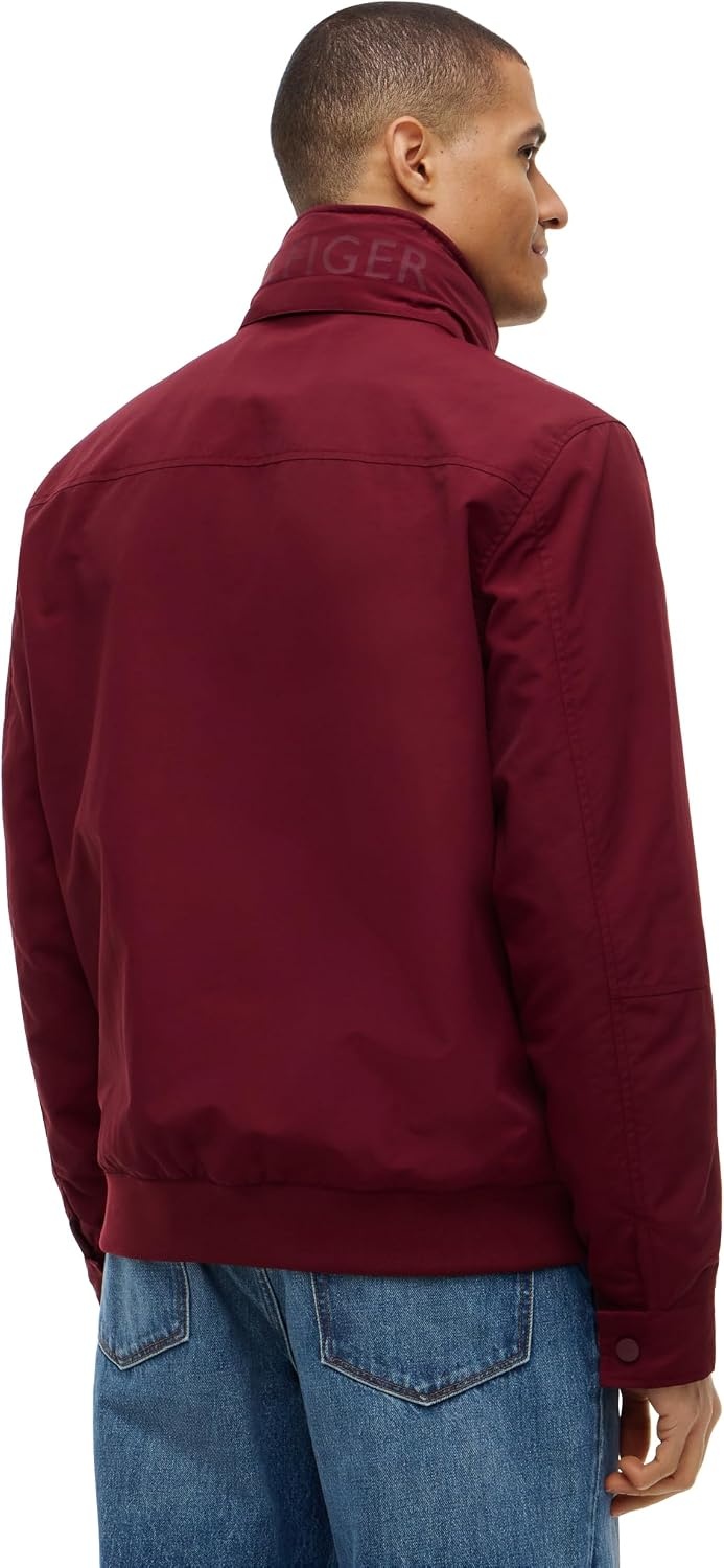 image:imageTommy Hilfiger Mens Lightweight Waterproof Regatta Bomber JacketBurgundy