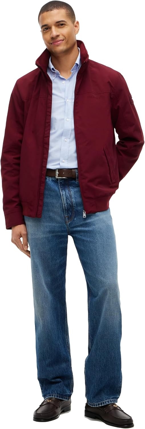 image:imageTommy Hilfiger Mens Lightweight Waterproof Regatta Bomber JacketBurgundy