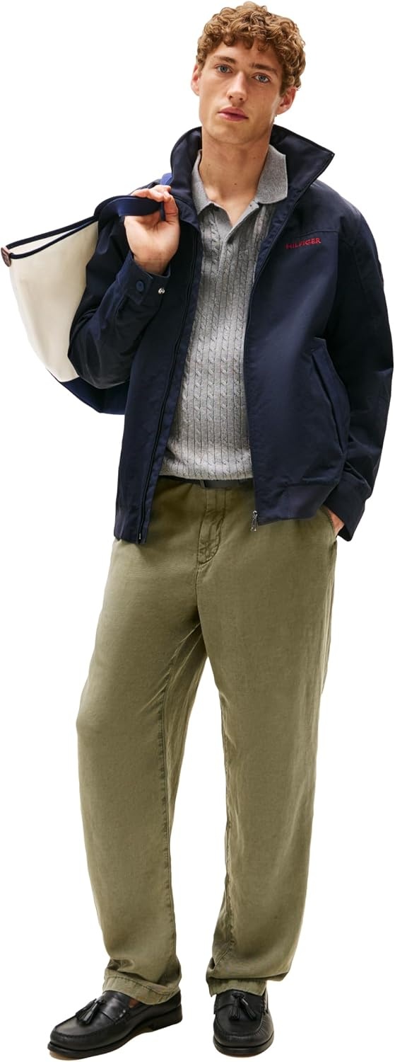 image:imageTommy Hilfiger Mens Lightweight Waterproof Regatta Bomber JacketHilfiger Navy