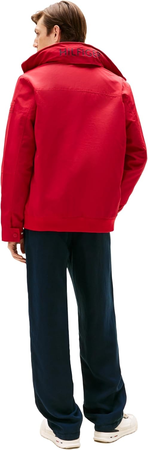 image:imageTommy Hilfiger Mens Lightweight Waterproof Regatta Bomber JacketMedium Red