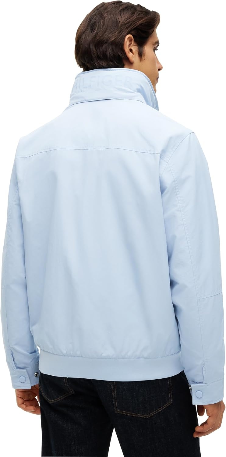 image:imageTommy Hilfiger Mens Lightweight Waterproof Regatta Bomber JacketSky Blue