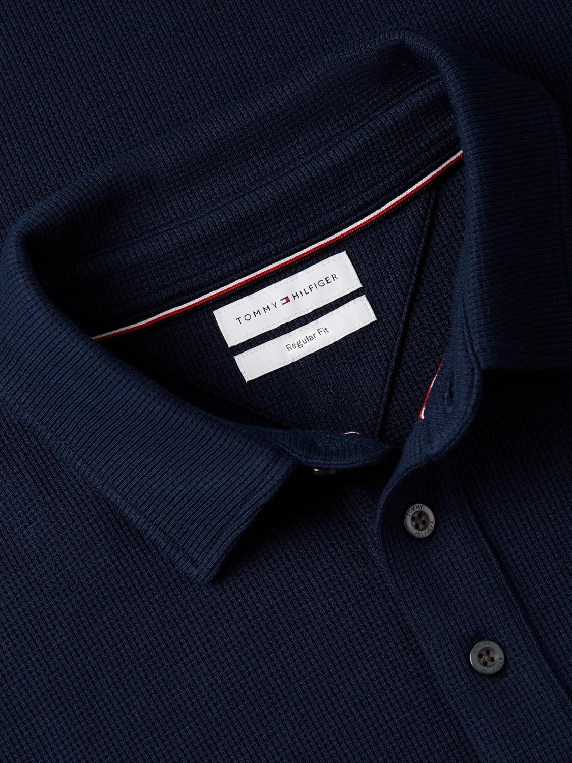 image:imageTommy Hilfiger Mens Long Sleeve Button Down Polo Shirt in Regular FitCarbon Navy