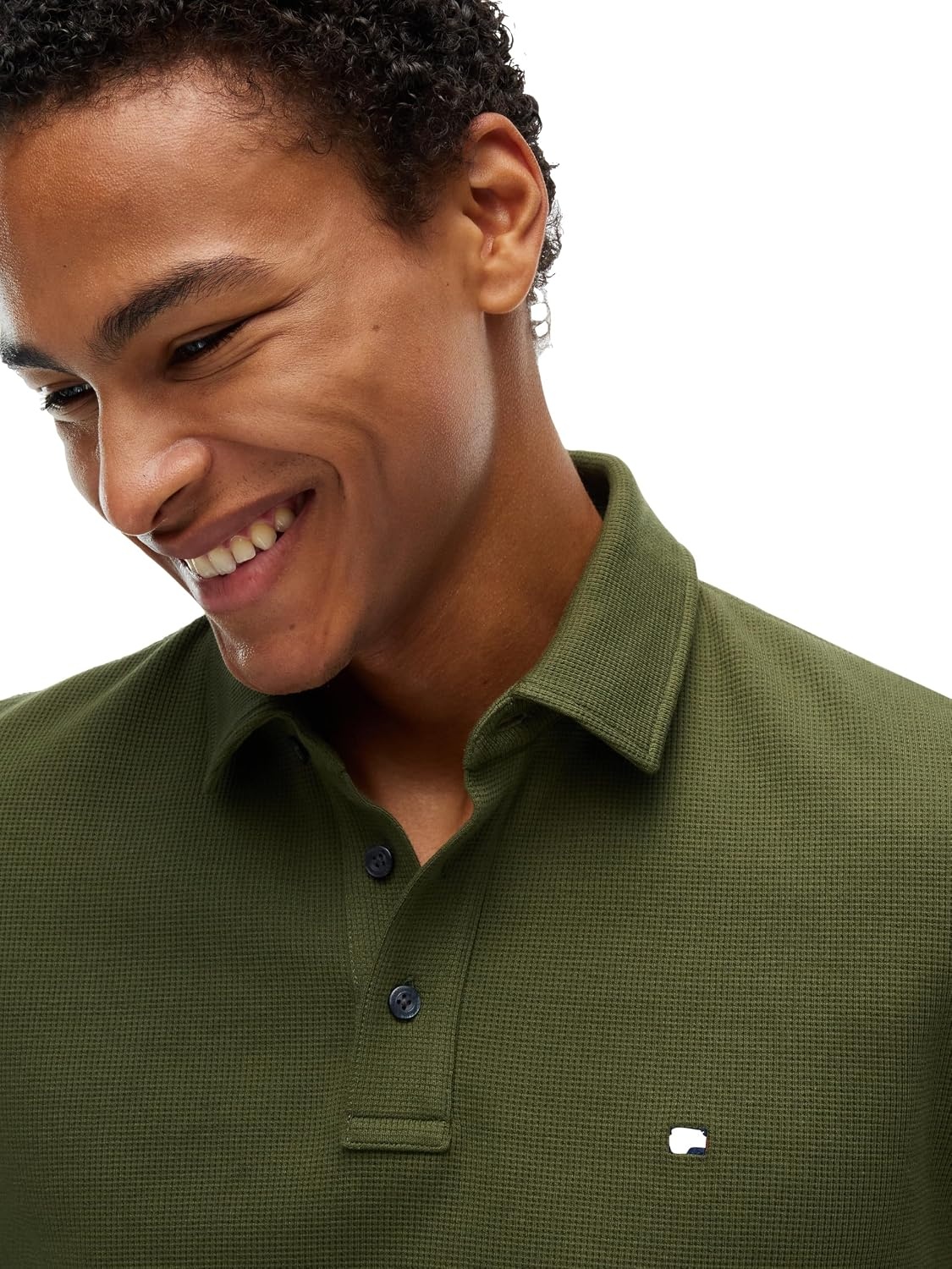 image:imageTommy Hilfiger Mens Long Sleeve Button Down Polo Shirt in Regular FitHuntsman Green