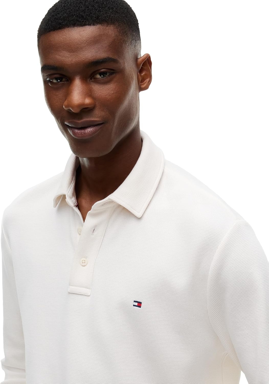 image:imageTommy Hilfiger Mens Long Sleeve Button Down Polo Shirt in Regular FitIvory Petal
