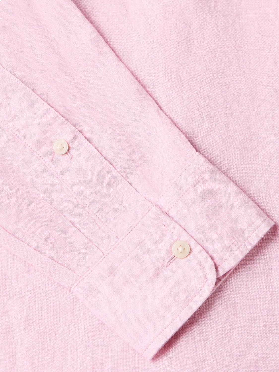 image:imageTommy Hilfiger Mens Long Sleeve Casual Linen Button Down Shirts in Regular FitLight Pink