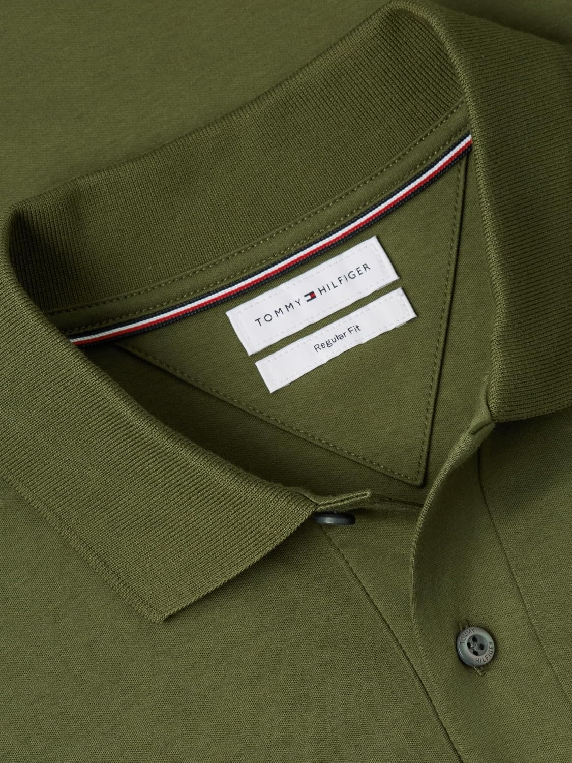 image:imageTommy Hilfiger Mens Long Sleeve Casual Polo Shirts in Regular Fit with Liquid CottonHuntsman Green