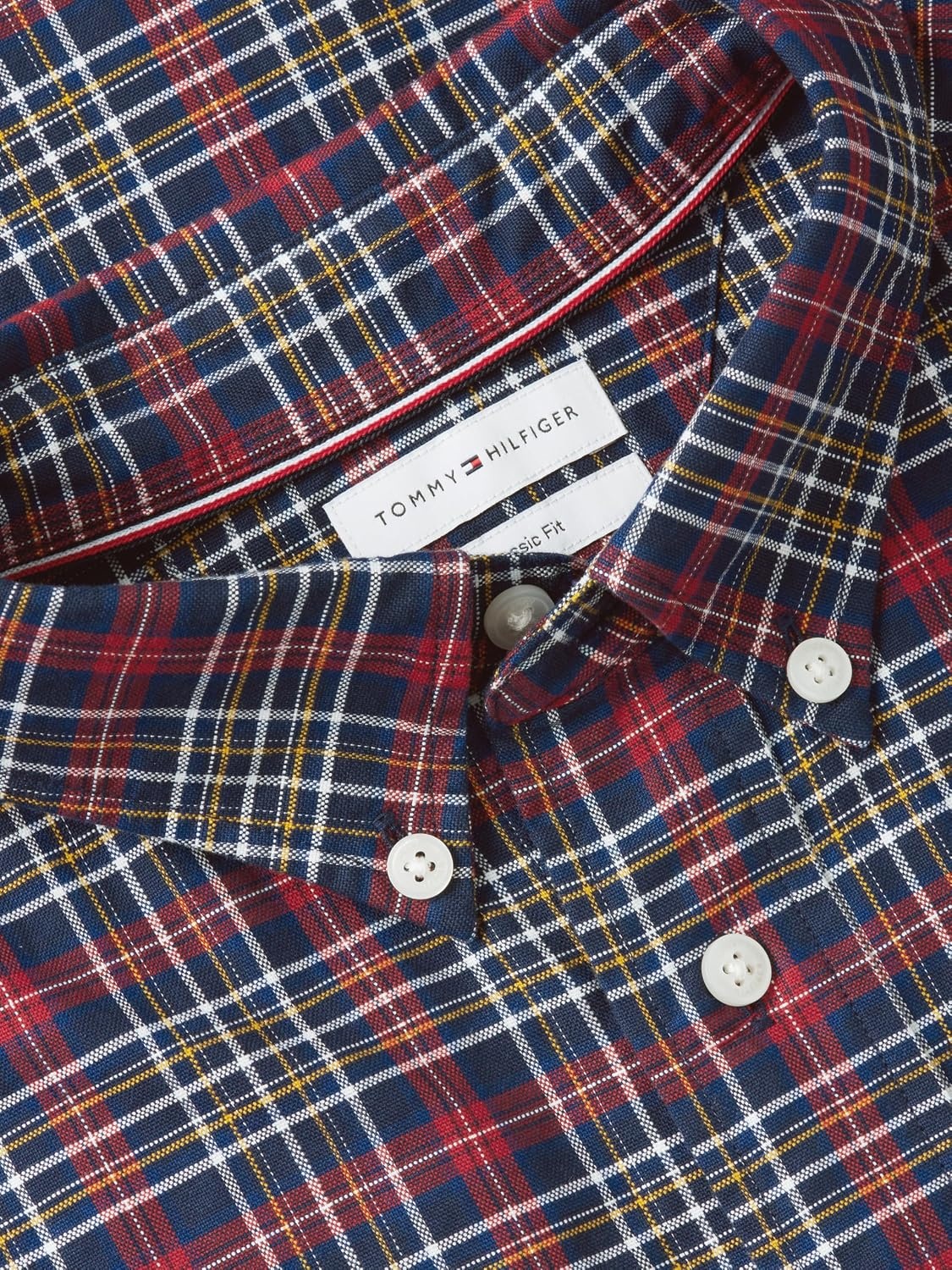 image:imageTommy Hilfiger Mens Long Sleeve Oxford Shirts in Relaxed FitRich Navy Check