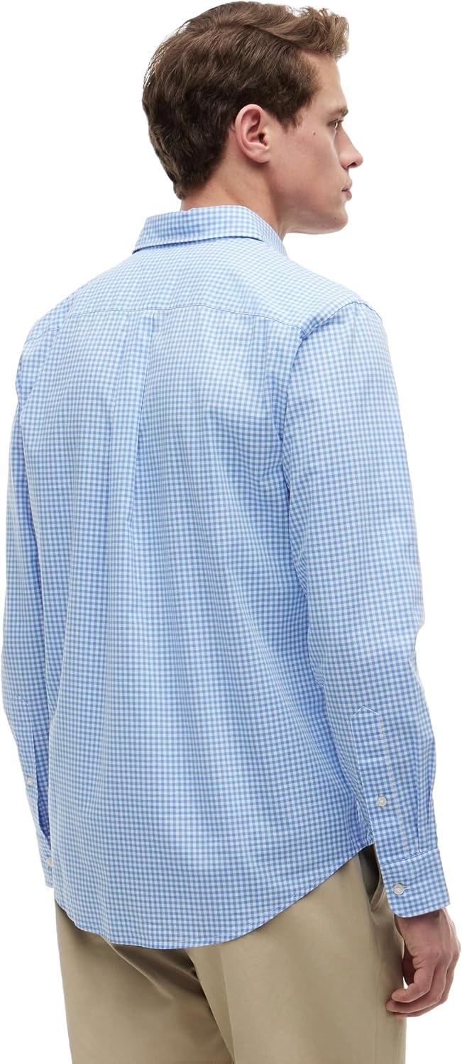image:imageTommy Hilfiger Mens Long Sleeve Poplin Shirts in Regular Fit Mens Button Down Shirts Also Available in Big and TallBlue Spell Check