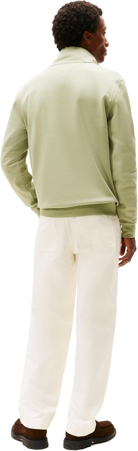 image:imageTommy Hilfiger Mens Medium Weight 14 Zip SweatshirtEarth Sage