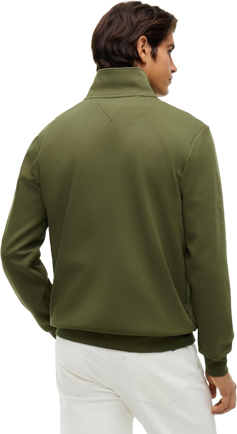image:imageTommy Hilfiger Mens Medium Weight 14 Zip SweatshirtHuntsman Green