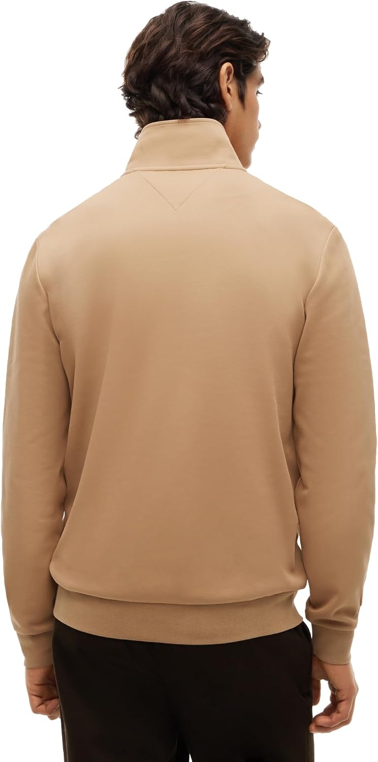 image:imageTommy Hilfiger Mens Medium Weight 14 Zip SweatshirtSafari Canvas