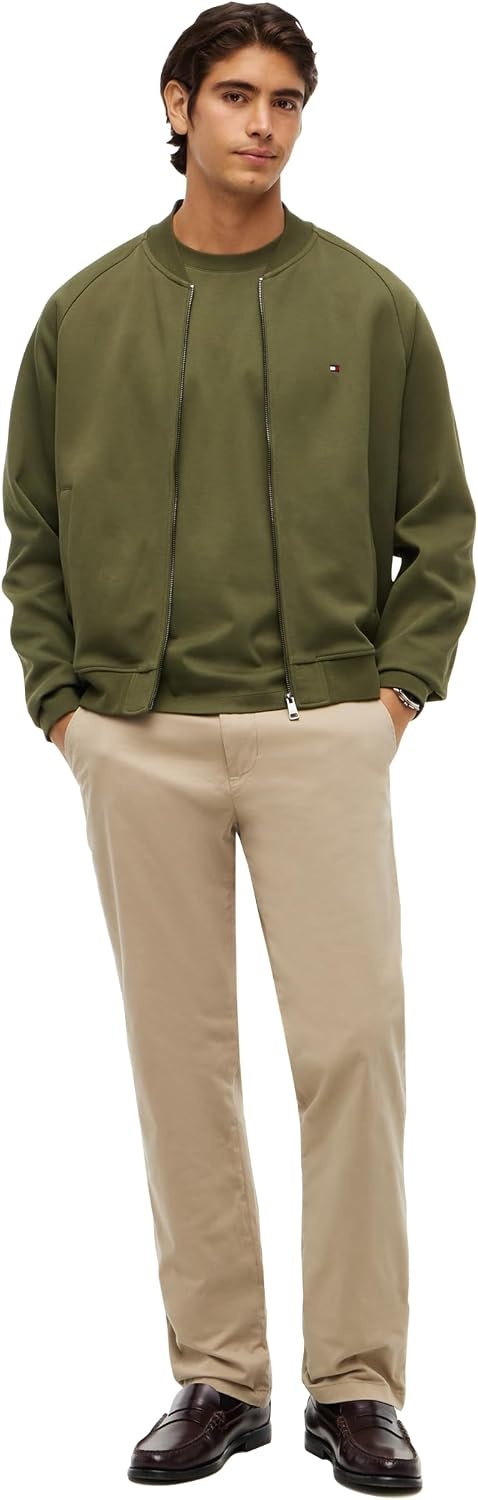image:imageTommy Hilfiger Mens Medium Weight Cotton Zip Through Bomber SweatshirtHuntsman Green