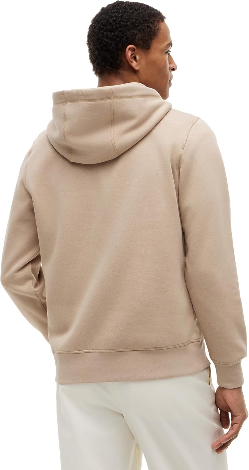 image:imageTommy Hilfiger Mens Medium Weight Fleece Hoodie Sweatshirt With Embroidered Logo Also Available in Big amp TallBatique Khaki
