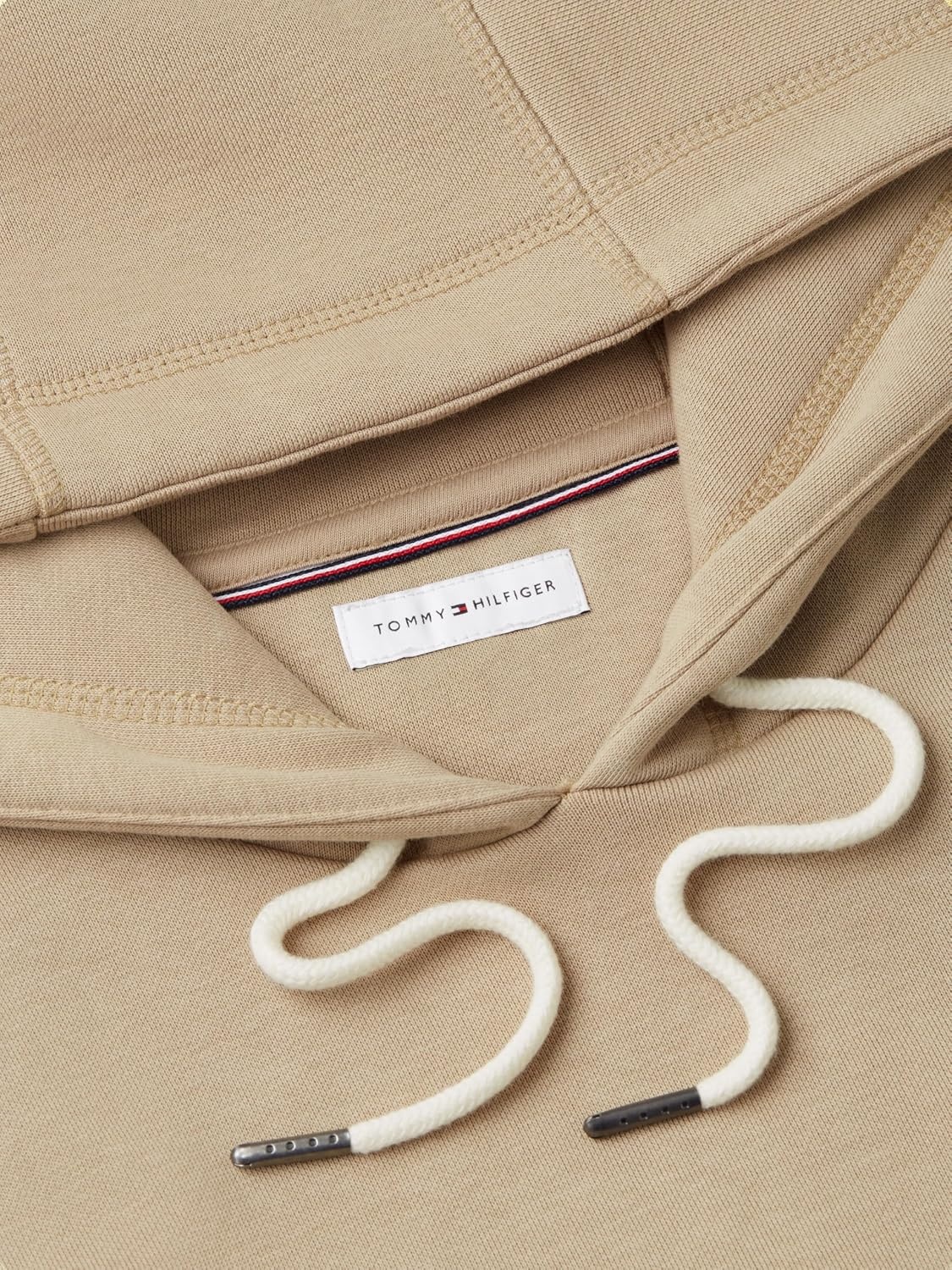 image:imageTommy Hilfiger Mens Medium Weight Fleece Hoodie Sweatshirt With Embroidered Logo Also Available in Big amp TallBatique Khaki